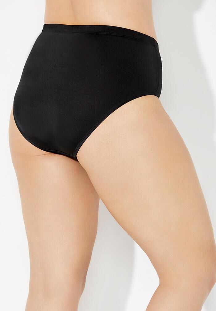 Chlorine Resistant Full Coverage Brief, BLACK, on-hover image number null