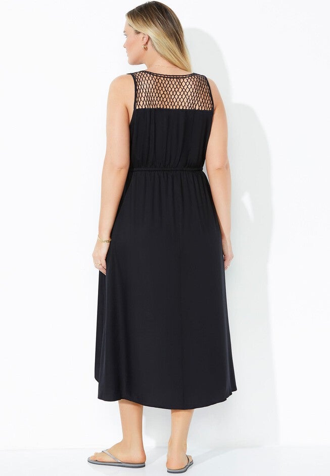 Ella Crochet High Low Dress, , on-hover image number 1