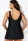 Mesh High Neck Swimdress, , on-hover image number null