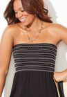 Karlie Smocked Bandeau Maxi Dress Cover Up, , alternate image number null