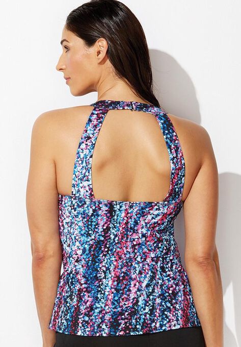 Chlorine Resistant H-Back Tankini Top, , on-hover image number null