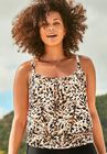 Lightweight Blouson Tankini Top, NEUTRAL, hi-res image number null