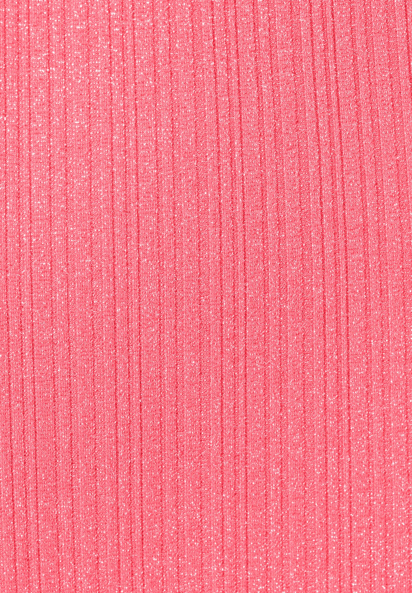 Sparkle Ribbed Twist Front Crop Top, CORAL REEF, alternate image number null