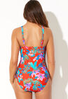 High Neck Wrap One Piece Swimsuit, , on-hover image number 1