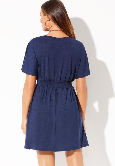 Brielle Smocked Waist Cover Up Dress, , on-hover image number null