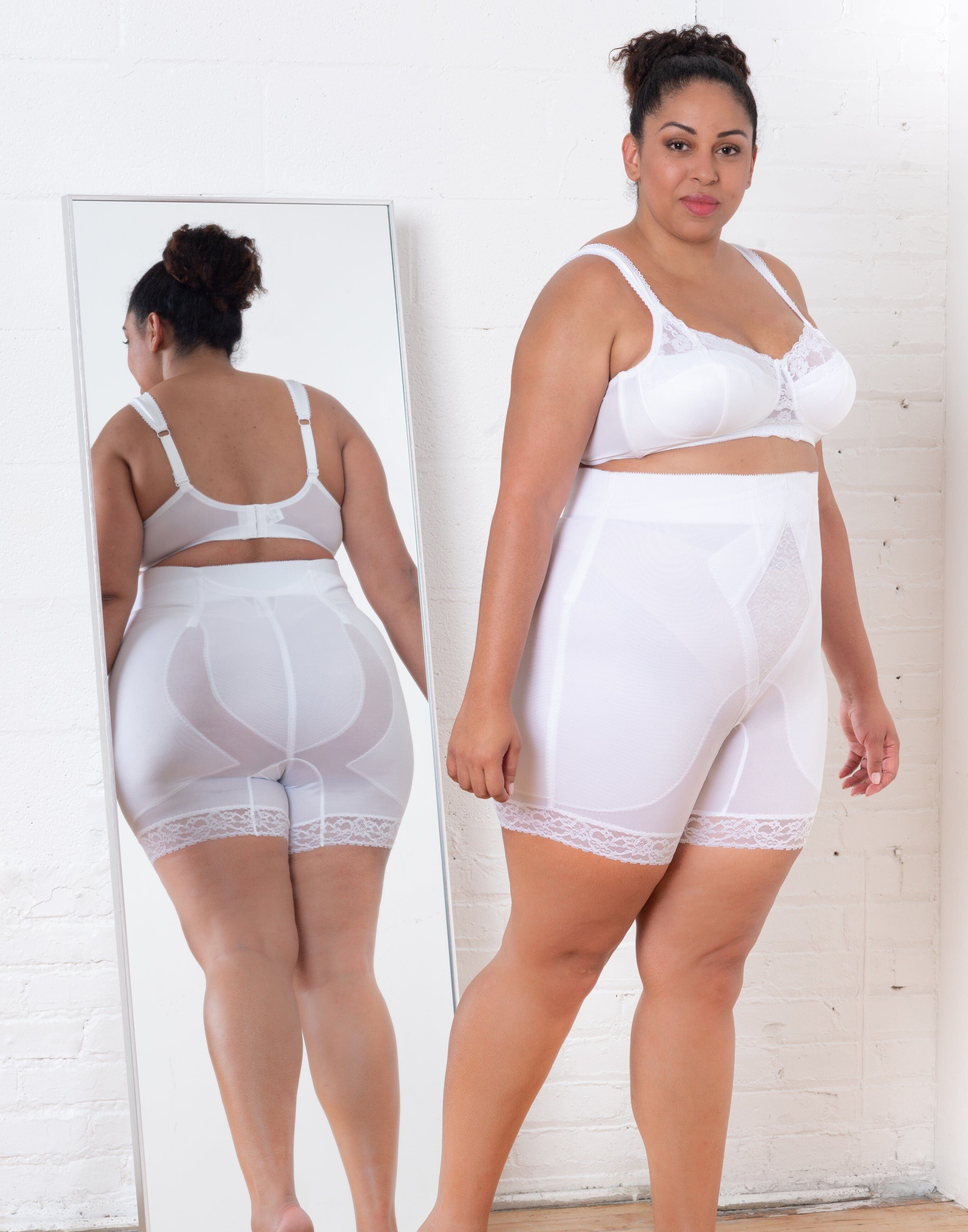 Medium Shaping High Waist Thigh Shaper, WHITE, alternate image number 4