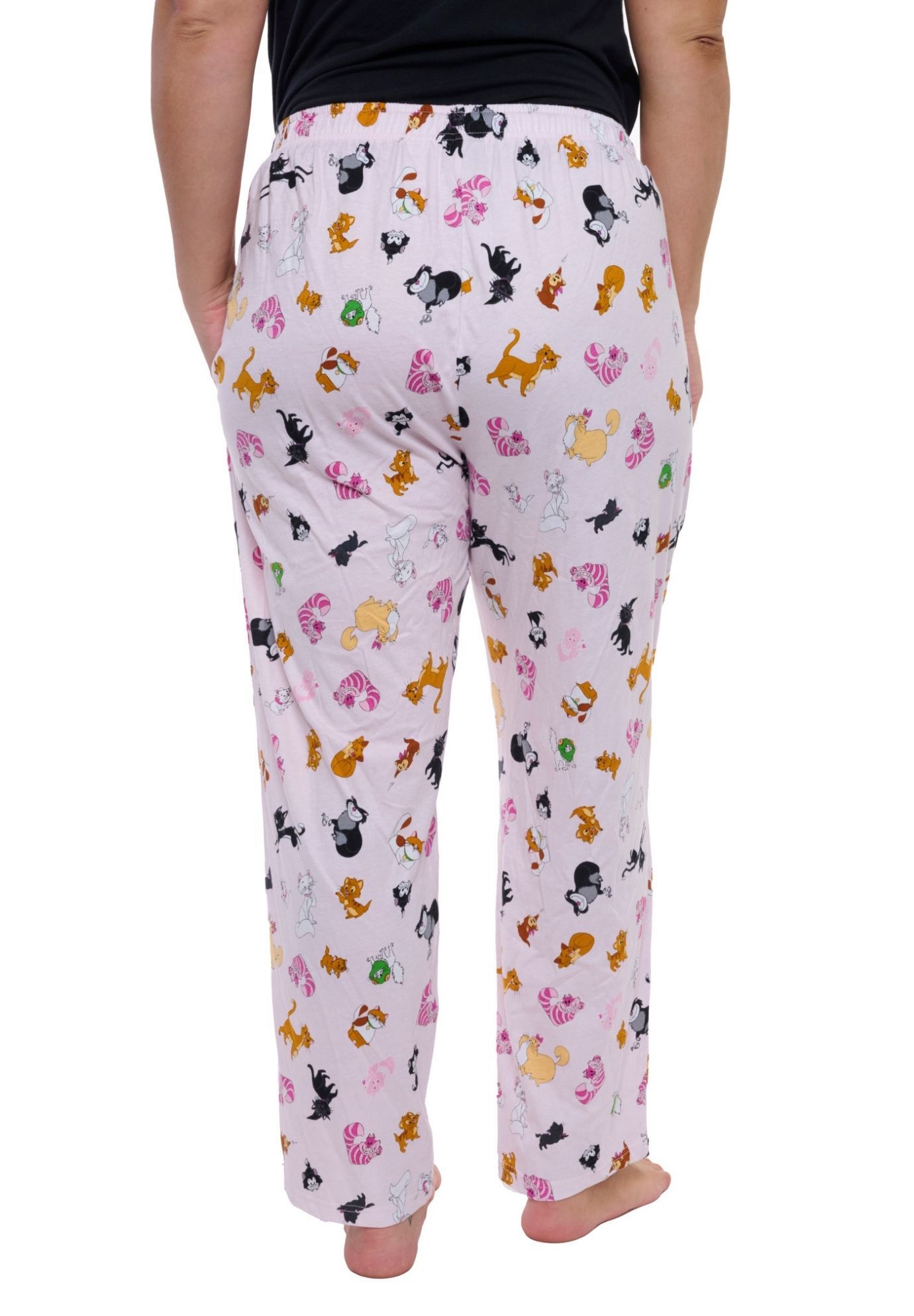 Disney Cats Pajama Pants Loungewear Sleepwear Pink, PINK, on-hover image number 1