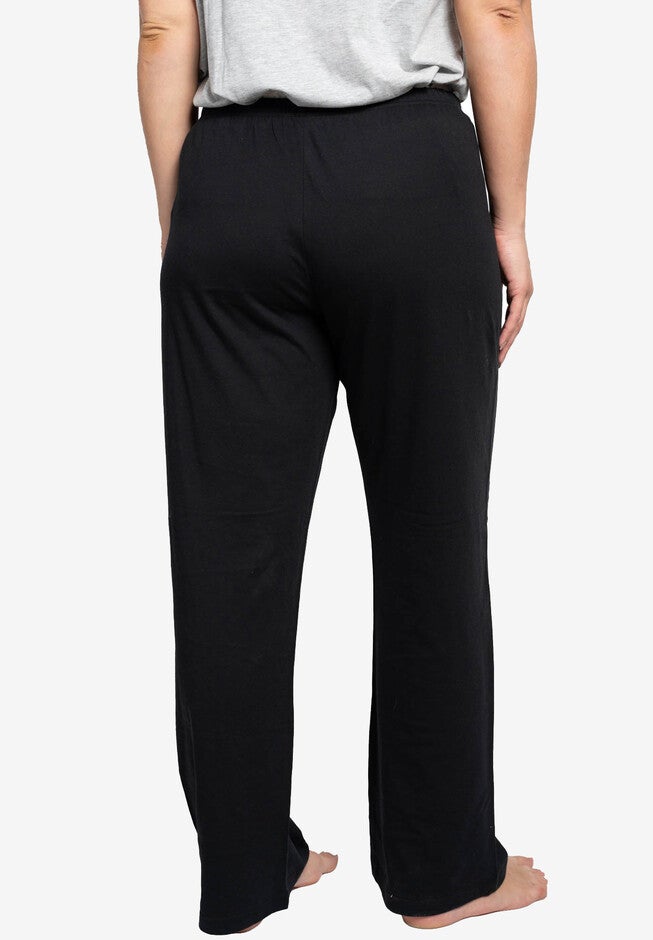 Womens Plus Size Disney Eeyore Sitting Lounge Pants Drawstring Waistband Black, , on-hover image number null
