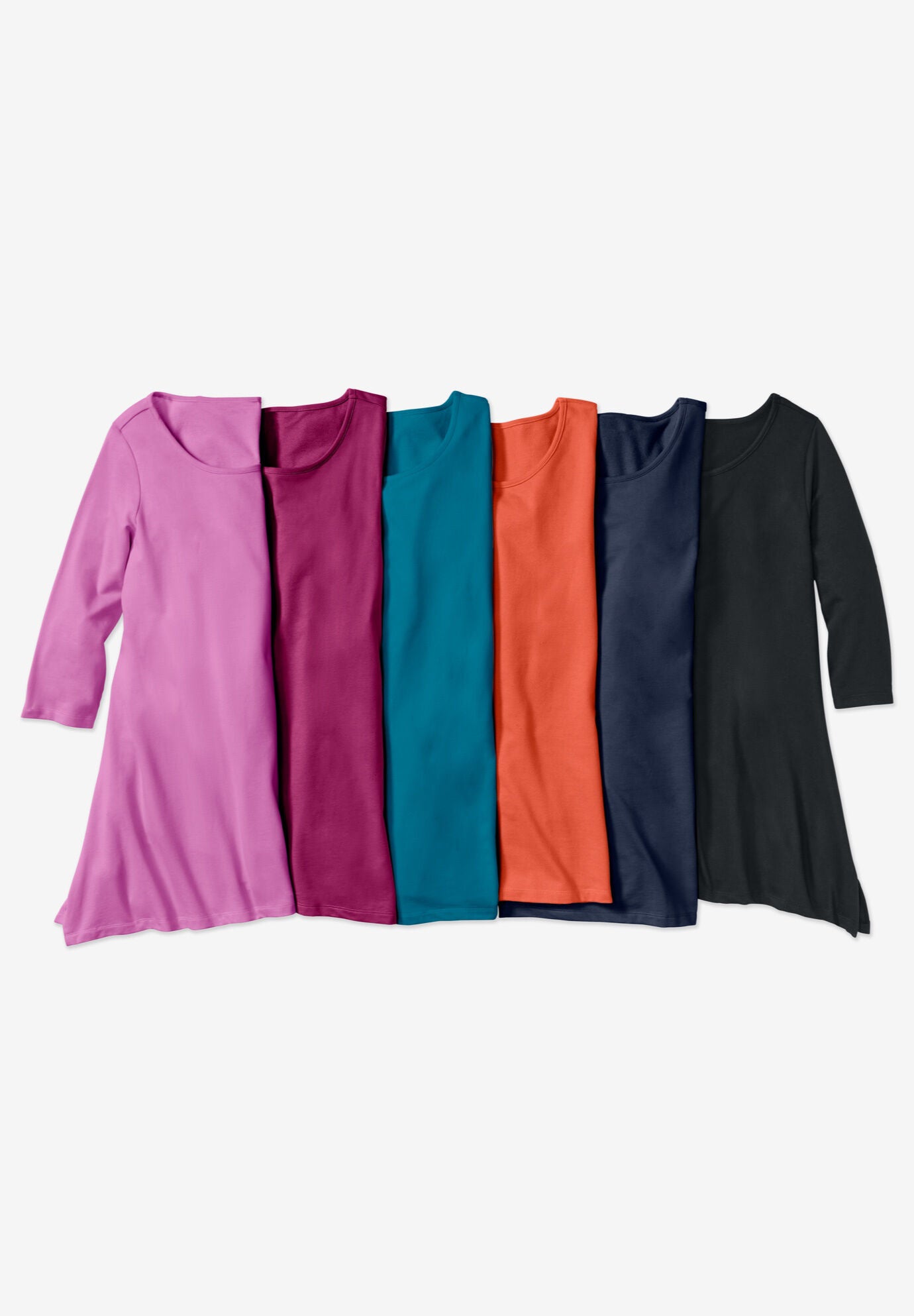 French Terry Handkerchief Hem Tunic, , alternate image number 3