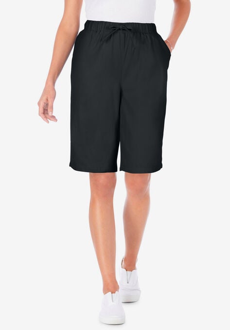 Drawstring Denim Short, BLACK, hi-res image number null