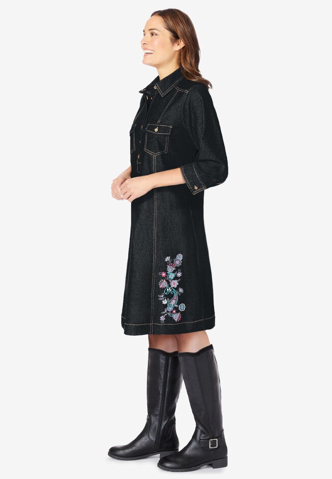 Denim Dress, , alternate image number 2