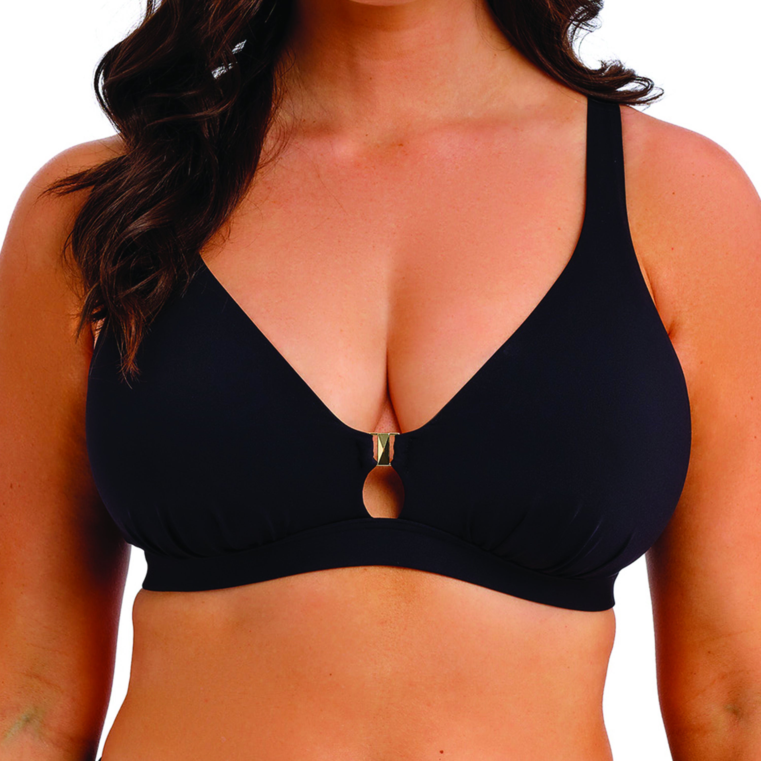 Merissa Wireless Triangle Bikini top, BLACK, hi-res image number 0