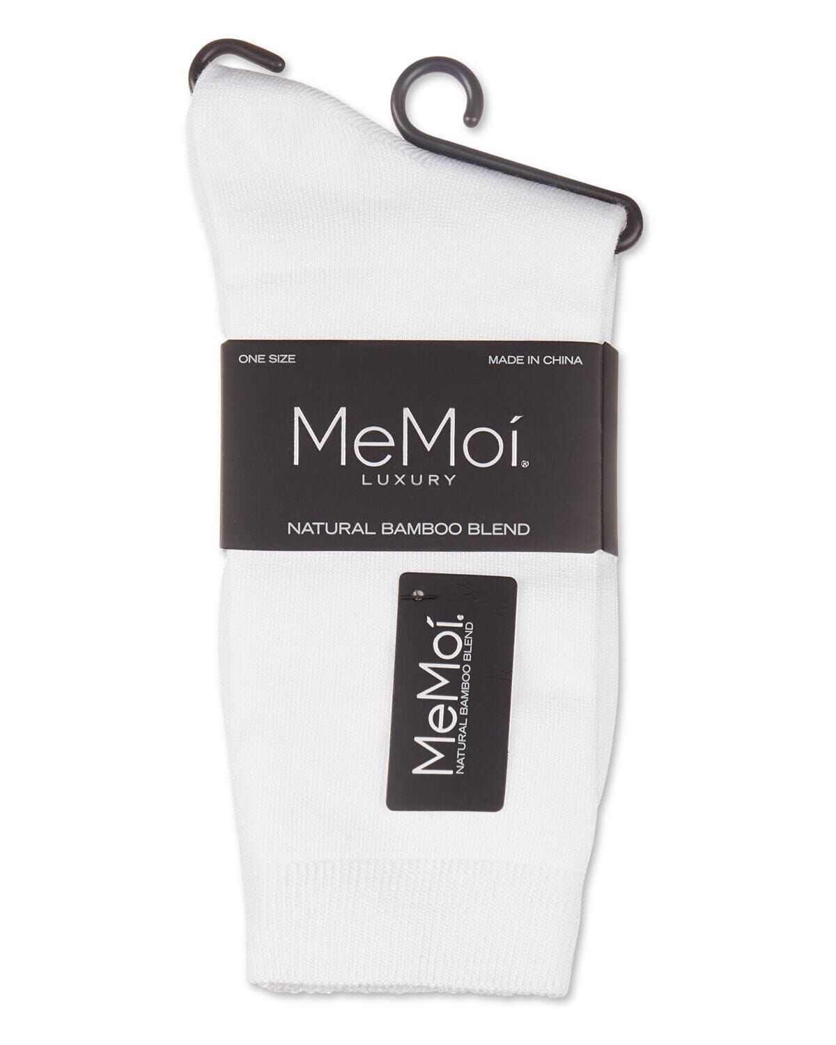 Women's Flat-Knit Bamboo Blend Crew Socks, WHITE, alternate image number 2