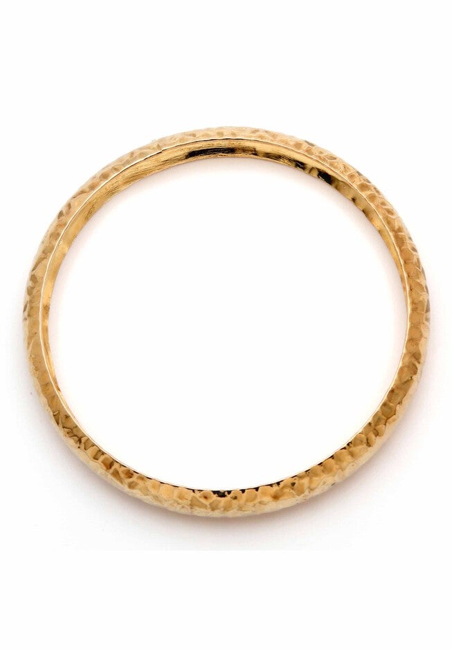 Goldtone Hammered 3-Piece Bracelet Set (11mm), 8.5 inches, , on-hover image number 1