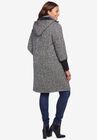 Rib-Knit Trim Wool Coat, , on-hover image number 1