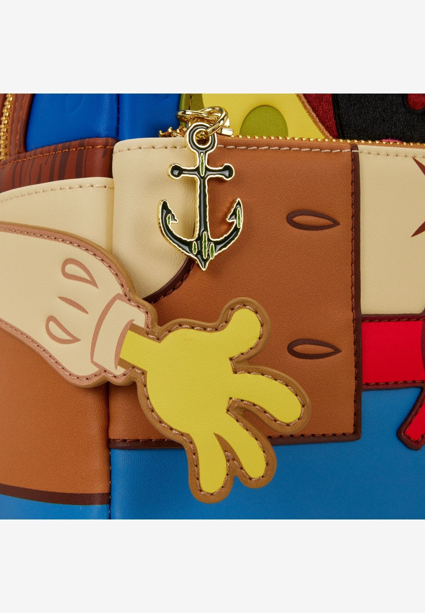 Loungefly x Nickelodeon SpongeBob SquarePants Pirate Cosplay Mini Backpack, YELLOW, alternate image number 3