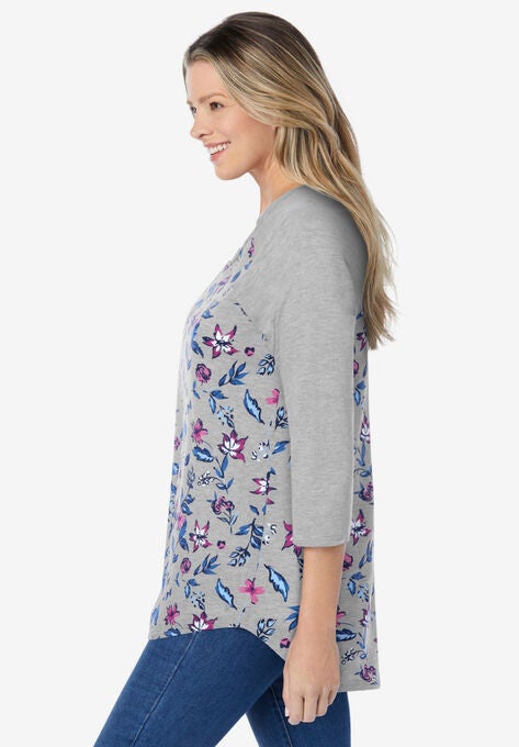 Three-Quarter Sleeve Baseball Tee, , alternate image number null