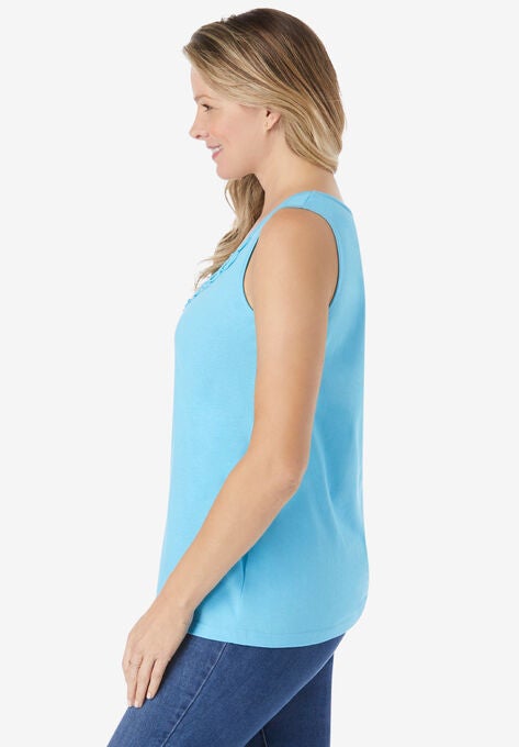 Beaded tank top, , alternate image number null