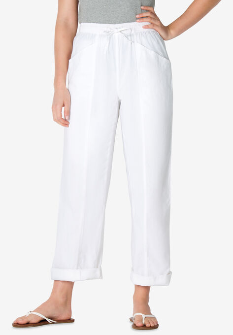 Cotton Pants with Front Seam, , hi-res image number null