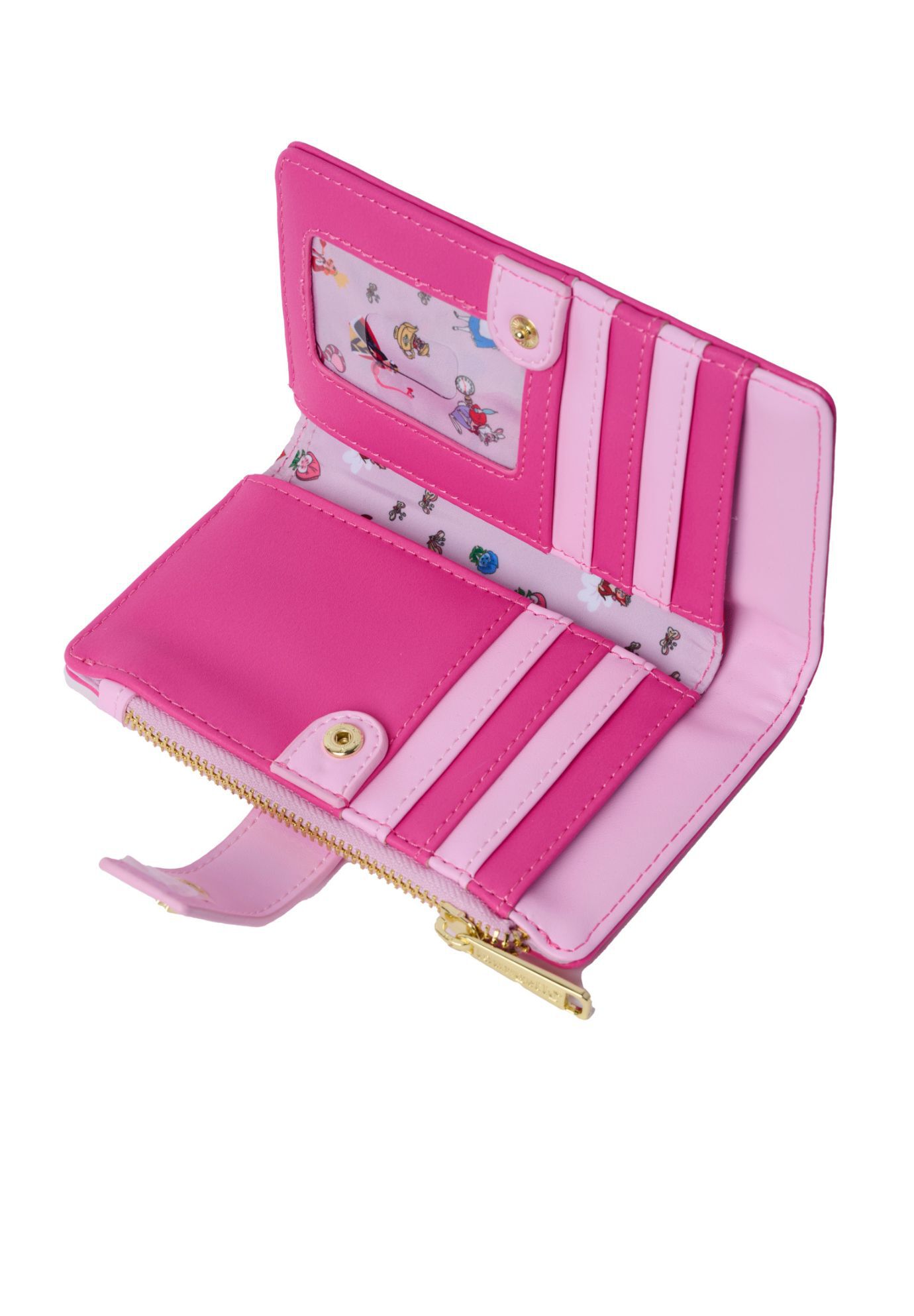 Loungefly x Disney Cheshire Cat Snap Wallet Alice in Wonderland Pink, PINK, alternate image number 3