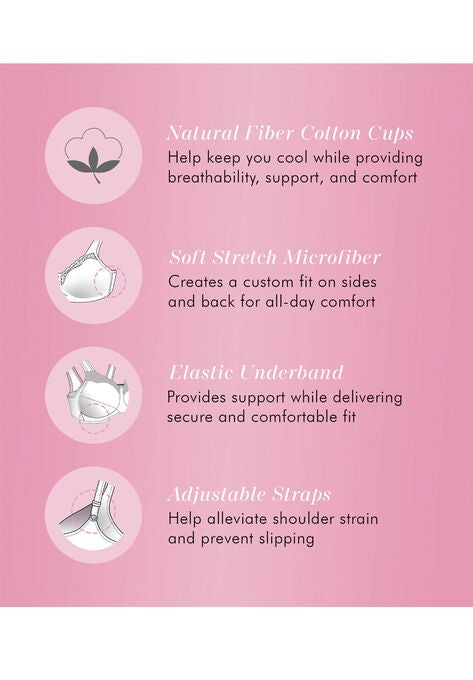 Fully® Cotton Soft Cup Lace Bra, , alternate image number null
