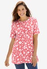 Perfect Printed Short-Sleeve Crewneck Tee, , alternate image number null