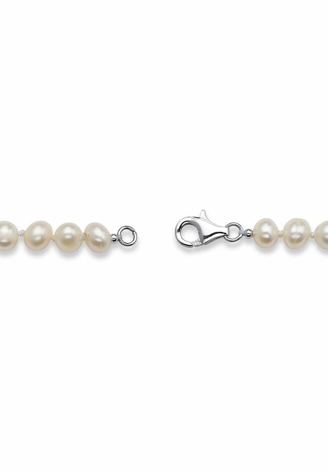 Silver Necklace, Bracelet and Earring Set Cultured Freshwater Pearl, , on-hover image number 1