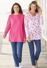 Perfect Long-Sleeve Crewneck Tee, , alternate image number null