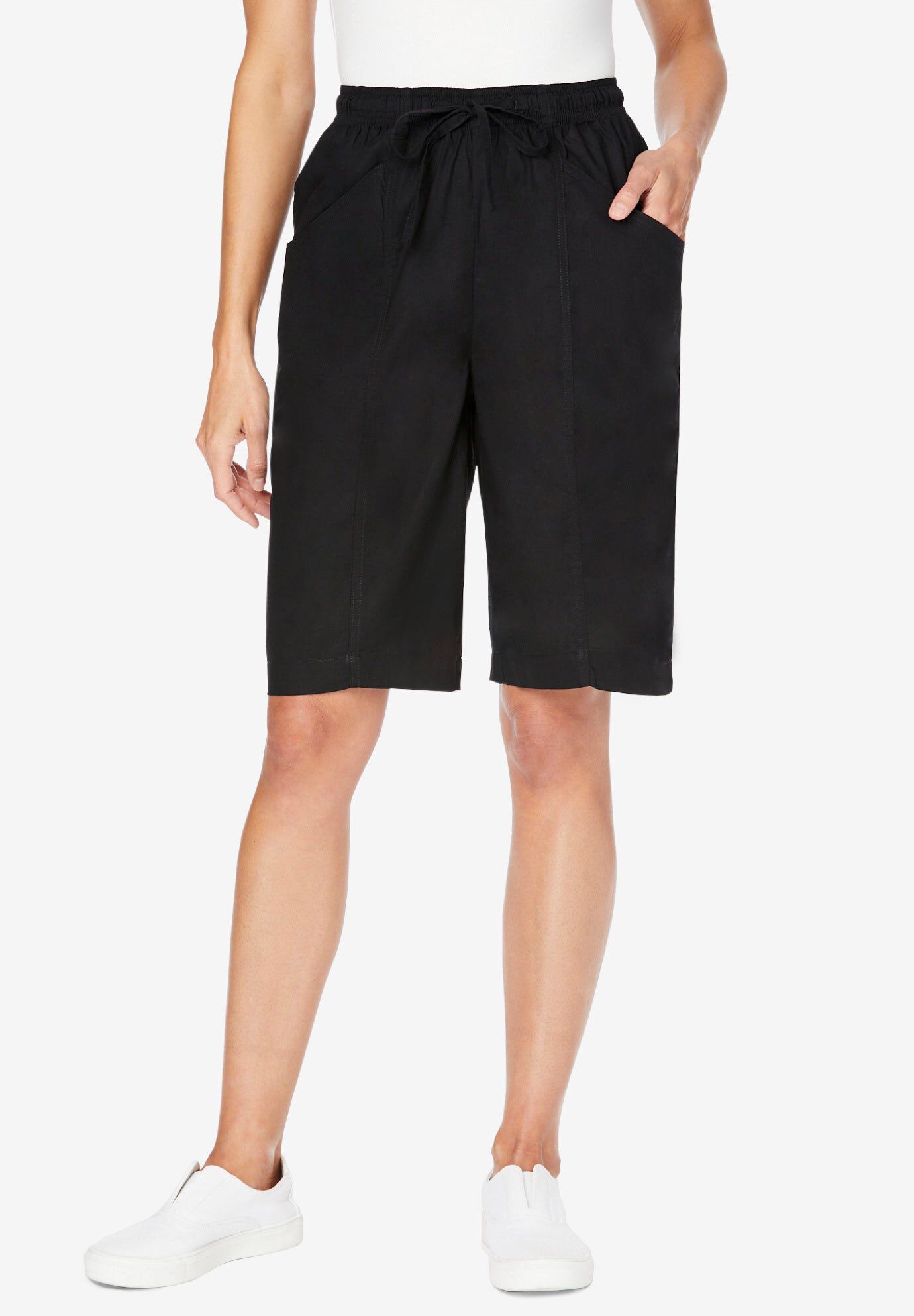 Textured Terry Front Seam Short