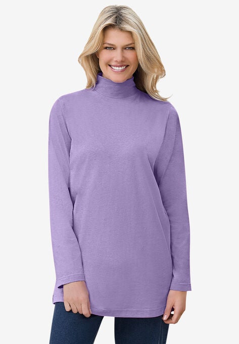 Perfect Mockneck tunic, SOFT IRIS, hi-res image number null