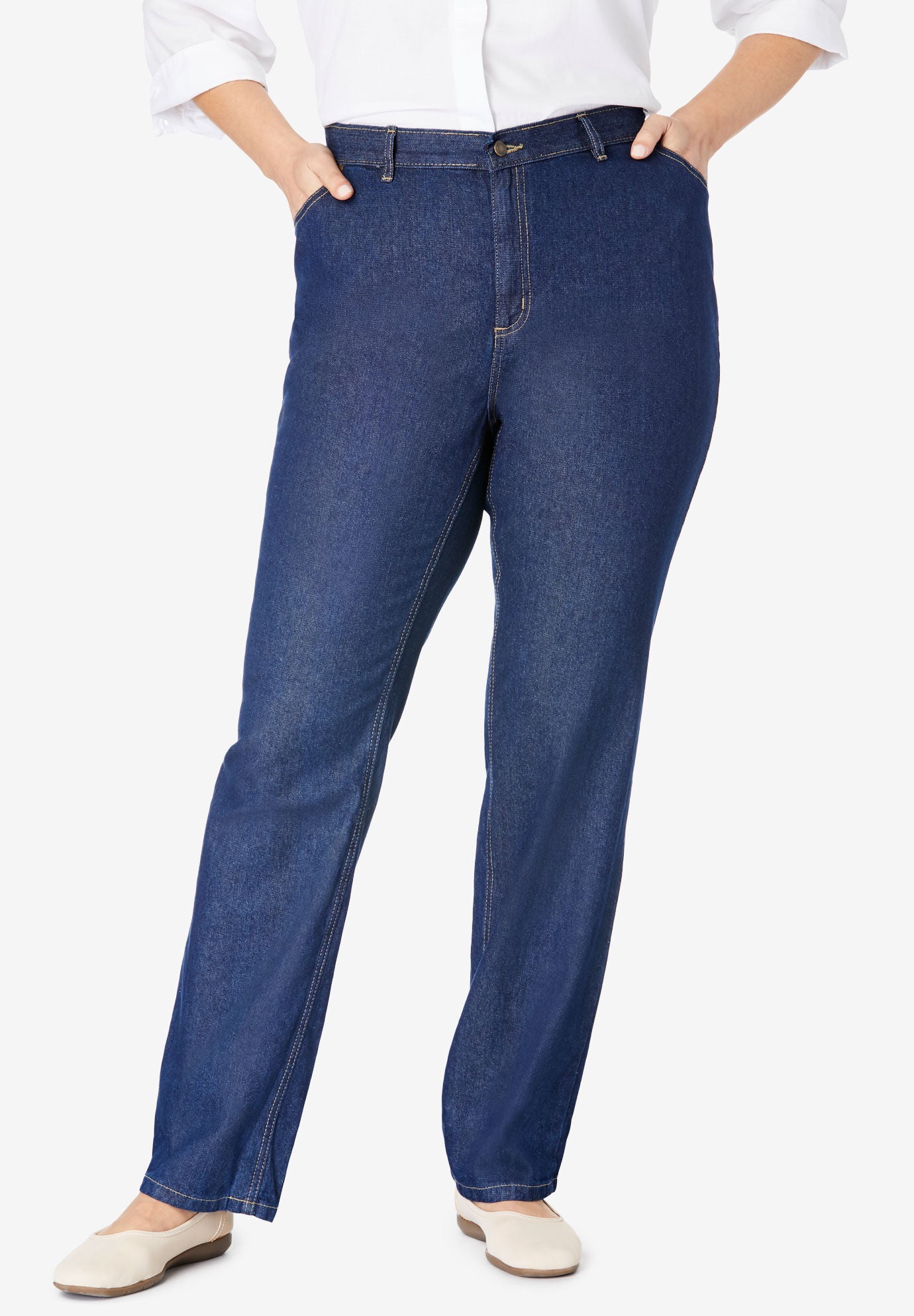 Perfect Side Elastic Denim Jean, INDIGO, hi-res image number 0