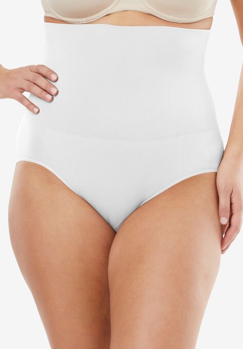 Seamless High Waist Brief, WHITE, hi-res image number null