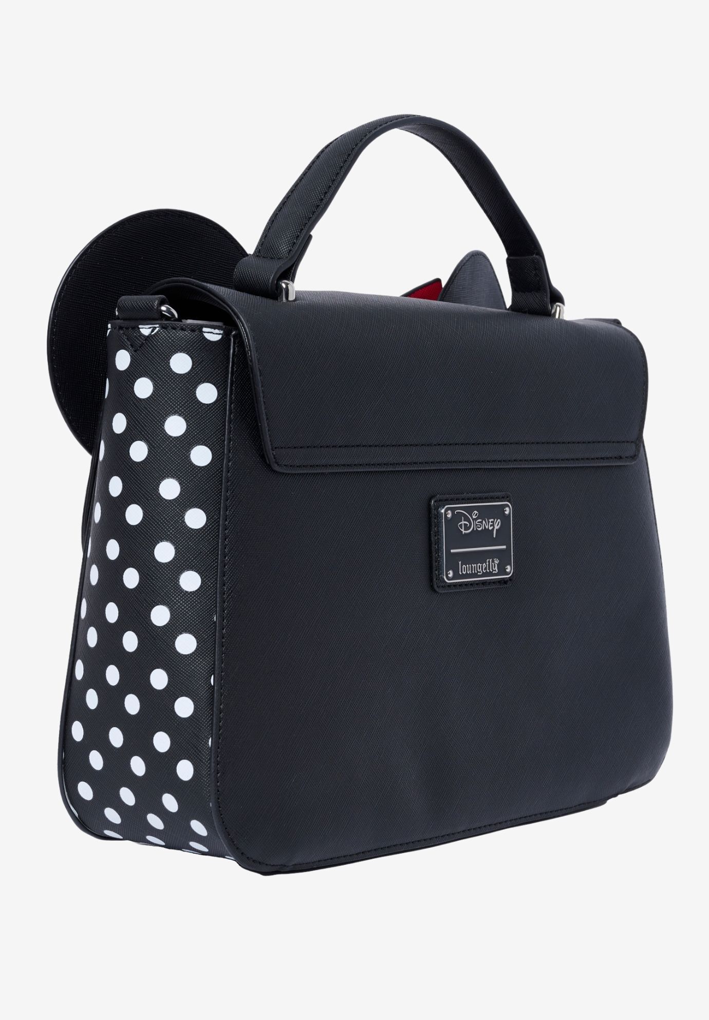 Loungefly X Disney Minnie Mouse Crossbody Purse With Ears And Bow, BLACK, on-hover image number 1