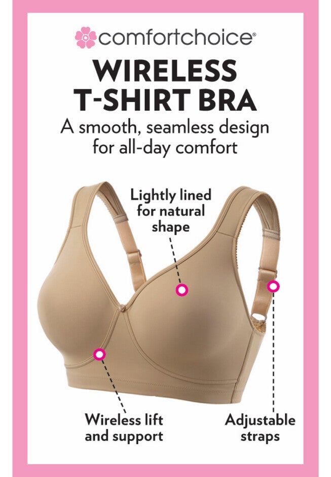 Wireless Microfiber T-Shirt Bra, , alternate image number 6