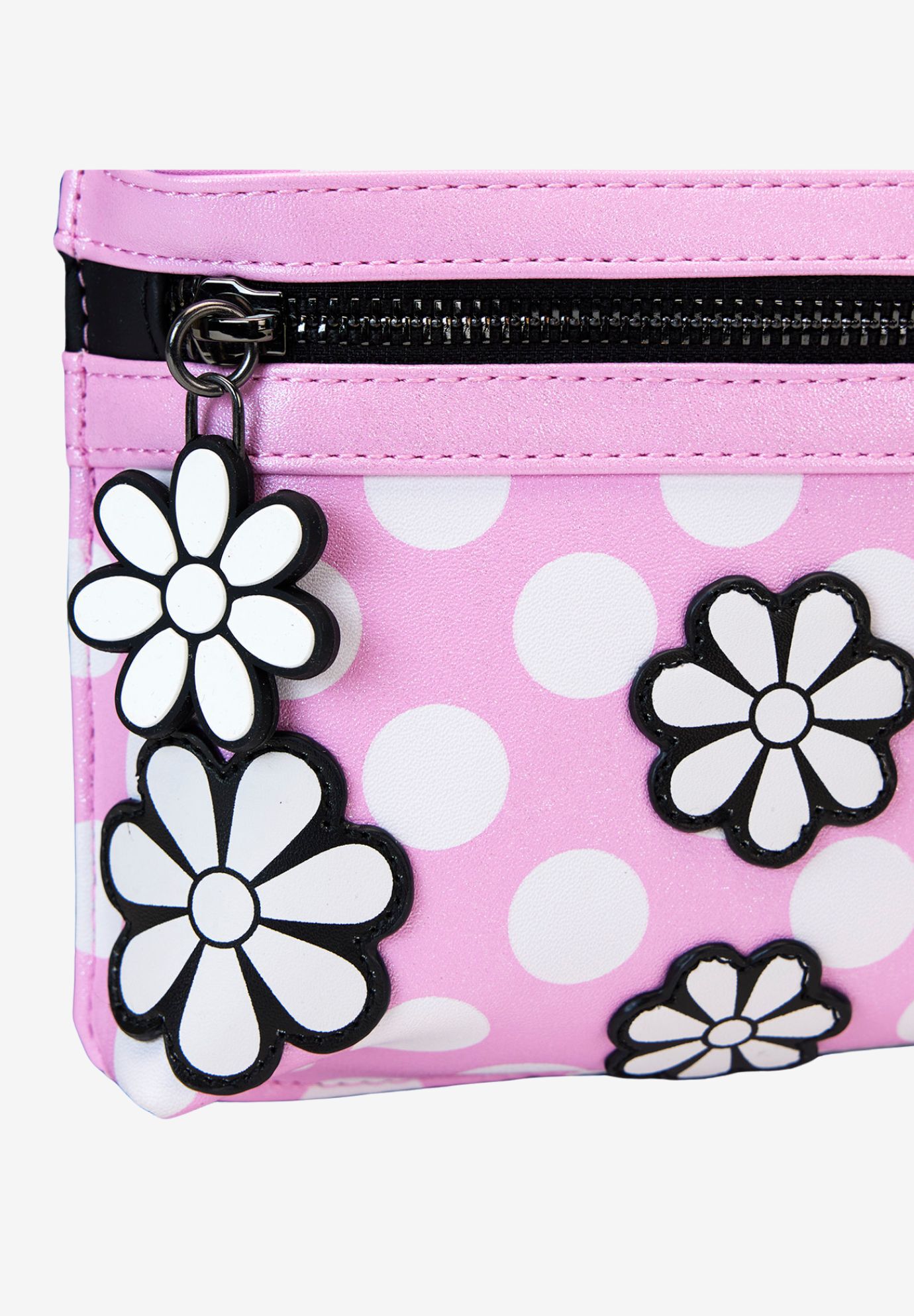 Loungefly x Disney Minnie Mouse Mini Backpack Floral Rock The Dots, BLACK, alternate image number 5