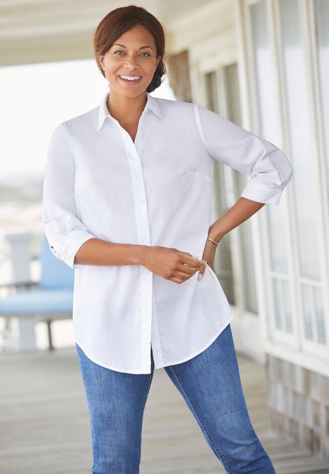 Perfect Printed Three-Quarter Sleeve Shirt, , alternate image number 1