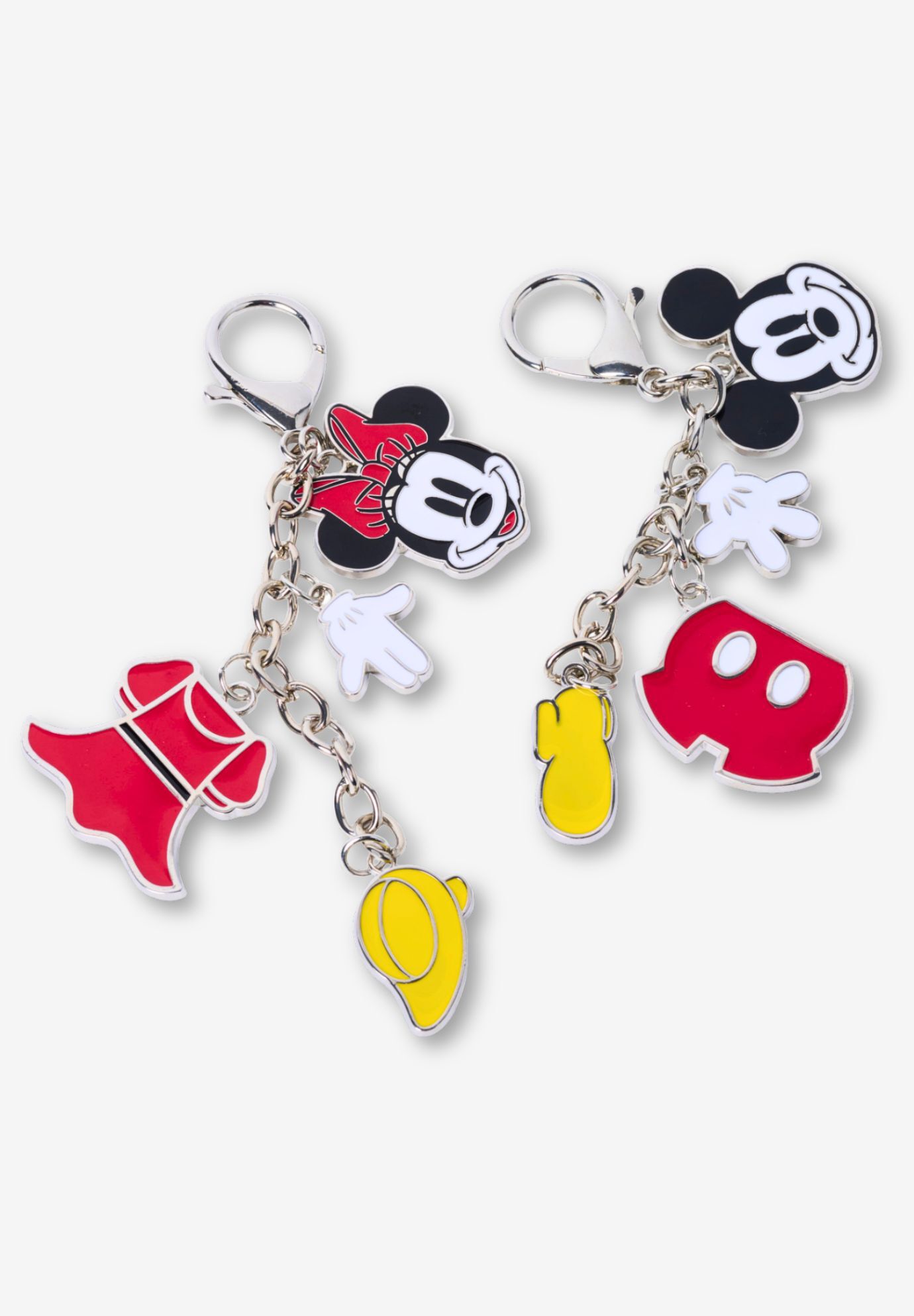 Disney Mickey & Minnie Mouse Enamel Bag Charm Key Chains 2-Pack Gift Set, BLACK, alternate image number 2