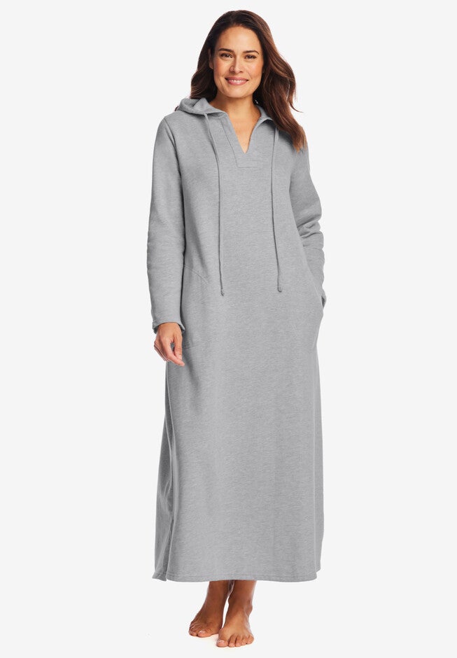 Long Hooded Lounger, HEATHER GREY, hi-res image number null