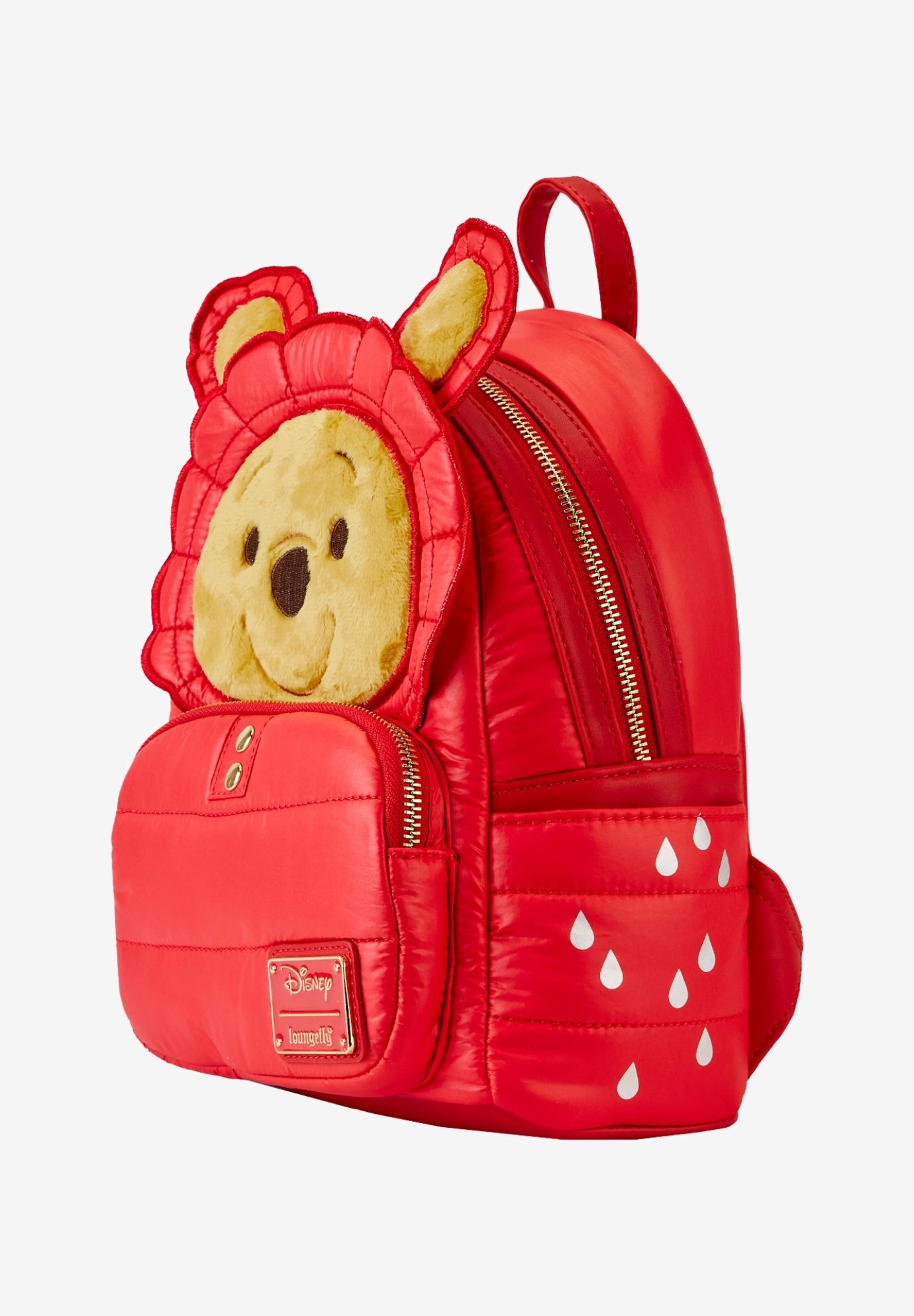 Loungefly x Disney Winnie The Pooh Puffer Jacket Cosplay Mini Backpack, RED, alternate image number 2