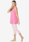 Scoopneck Tank & Capri Legging PJ Set , , alternate image number null