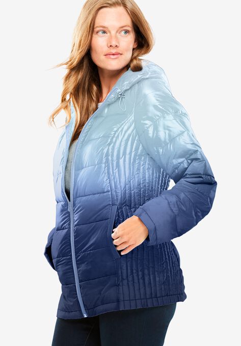 Packable Puffer Jacket, EVENING BLUE OMBRE, hi-res image number null