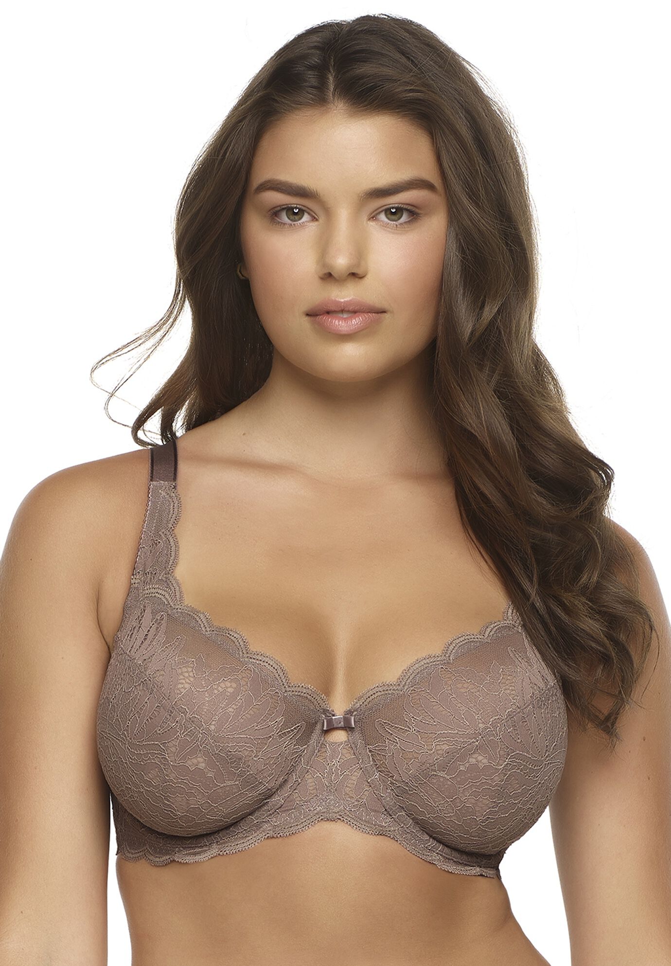 Peridot Unlined Lace Bra, MINK, hi-res image number 0