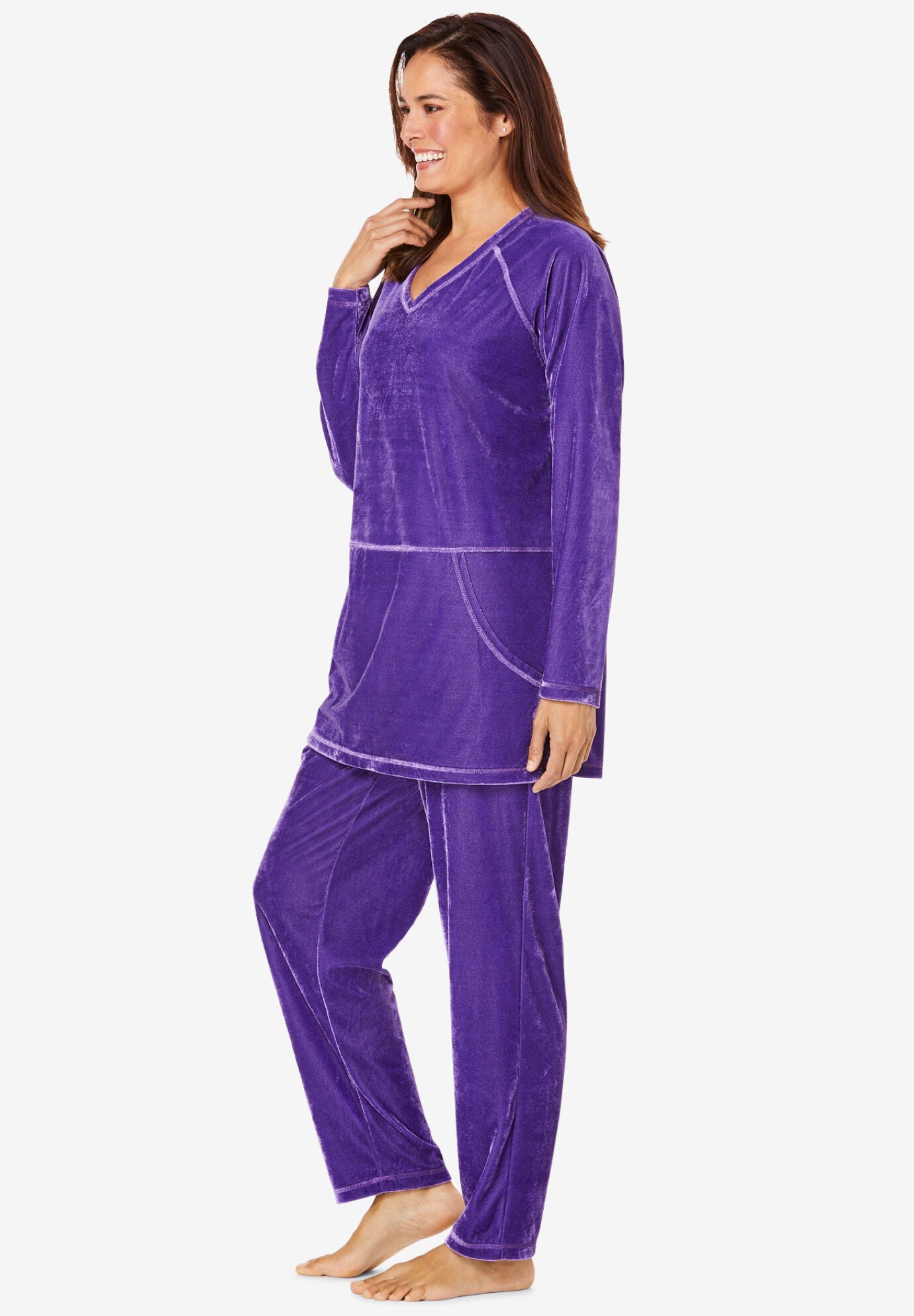 Velour 2-Piece Lounge Set, , alternate image number 2