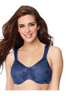 Satin Tracings® Underwire Minimizer Bra DF3562, NAVY SCROLL, hi-res image number 0