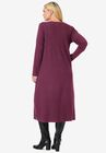 Thermal Knit Lace Bib Dress, , on-hover image number null