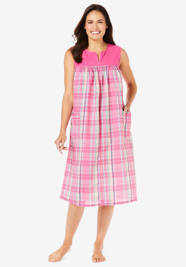 Zip Lounger, PEONY PETAL PLAID, hi-res image number null