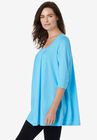Tie-Dye Smocked Square-Neck Tunic, , alternate image number null