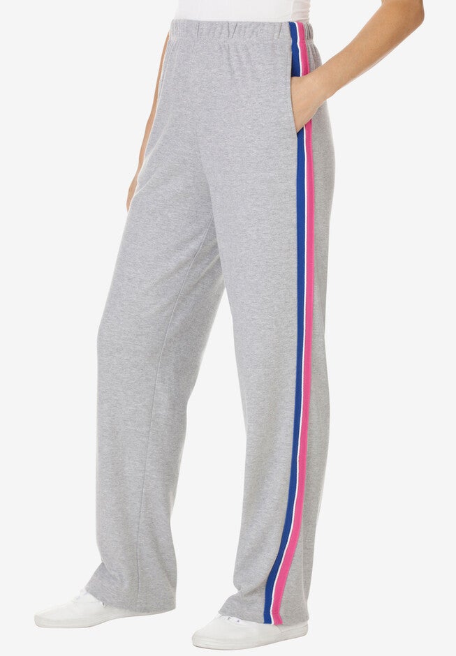 Double Side-Stripe Elastic Waist Pant, BRIGHT COBALT STRIPE, hi-res image number null