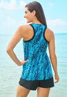 Longer-Length Racerback Tankini Top, , on-hover image number null