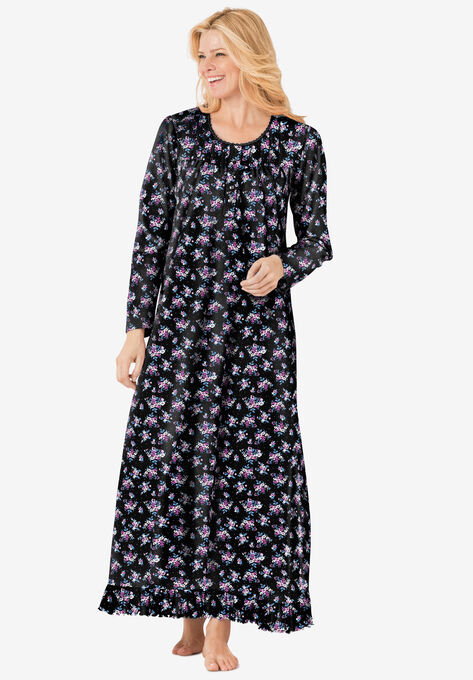 Long sleeve gown , BLACK BOUQUET, hi-res image number null